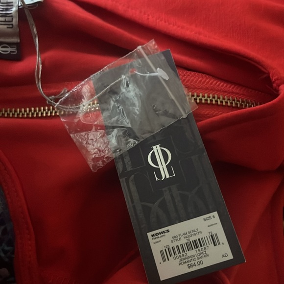 Size 8 ~ Jennifer Lopez Dress Red Gold Hardware * Brand New! - Picture 5 of 5